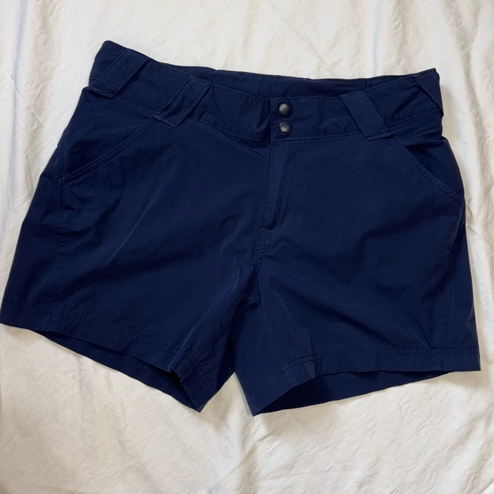 Columbia PFG Blue Shorts, Nylon/Spandex Quick Dry, Drain Pockets, Size 10, NWOT